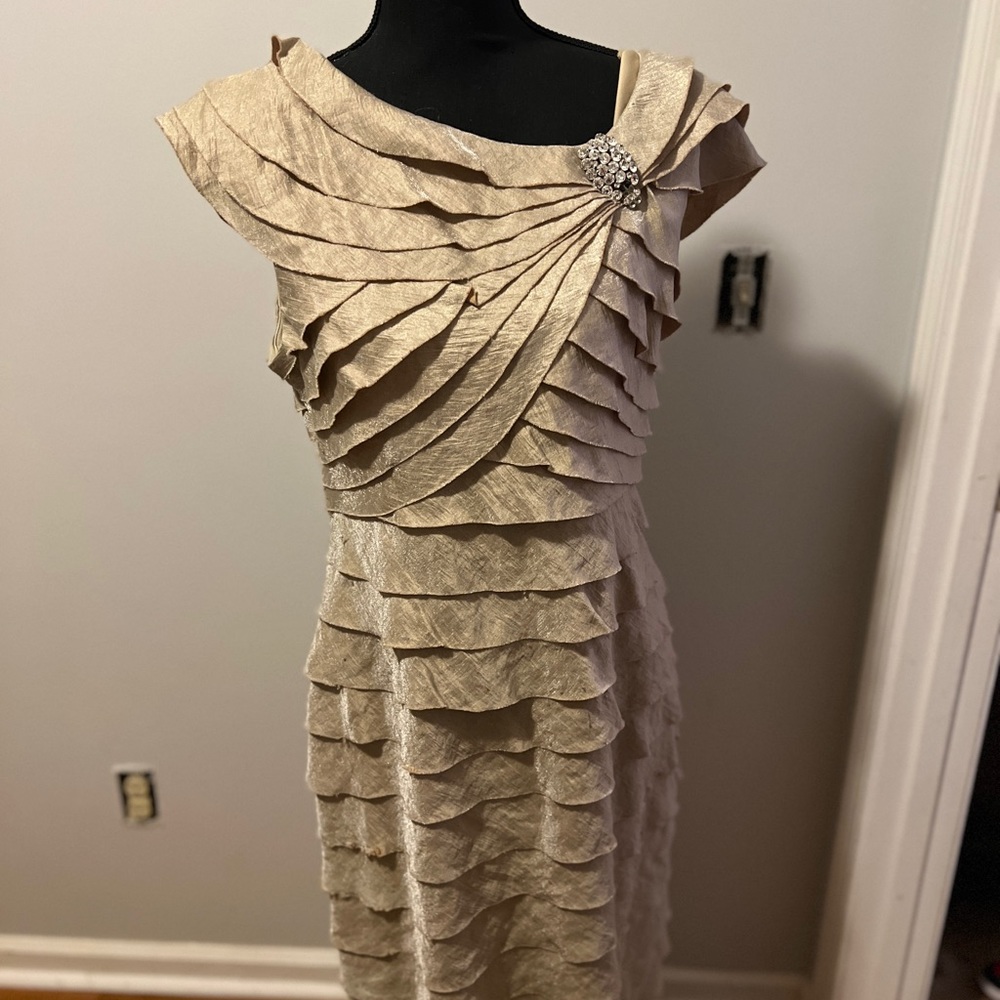 London Times Gold Cocktail Dress